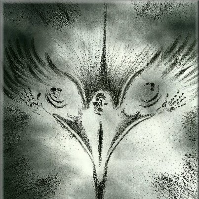 sciamano Lakota che vola dentro un condor